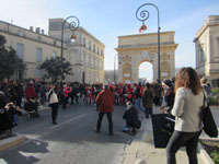 Departure of the "Women's March on Montpellier" around 3:45 p.m. (2x3).