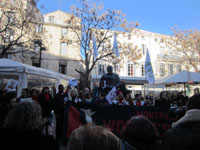 The procession arrives at Place Jean Jaurès.